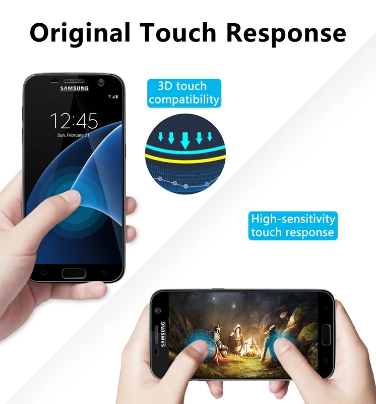 10 шт./партия полное покрытие закаленное стекло для samsung Galaxy S7 Защита экрана для samsung Galaxy S7 G930F защитная пленка