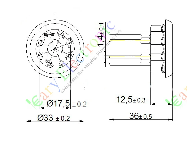 Розничная и оптовая продажа 4 шт. 8 контактная бакелитовая вакуумная трубка