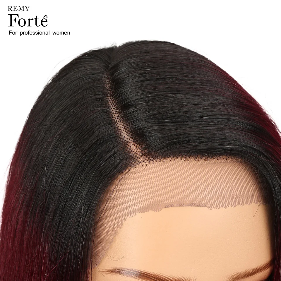 Парики из натуральных волос на кружевной основе Remy Forte прямые настоящие TT1B/99J