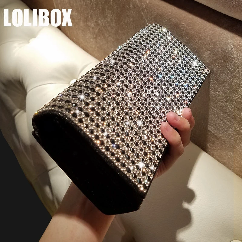 LOLIBOX Super flash Drill Stripes Flash в европейском и американском стиле женская сумка клатч