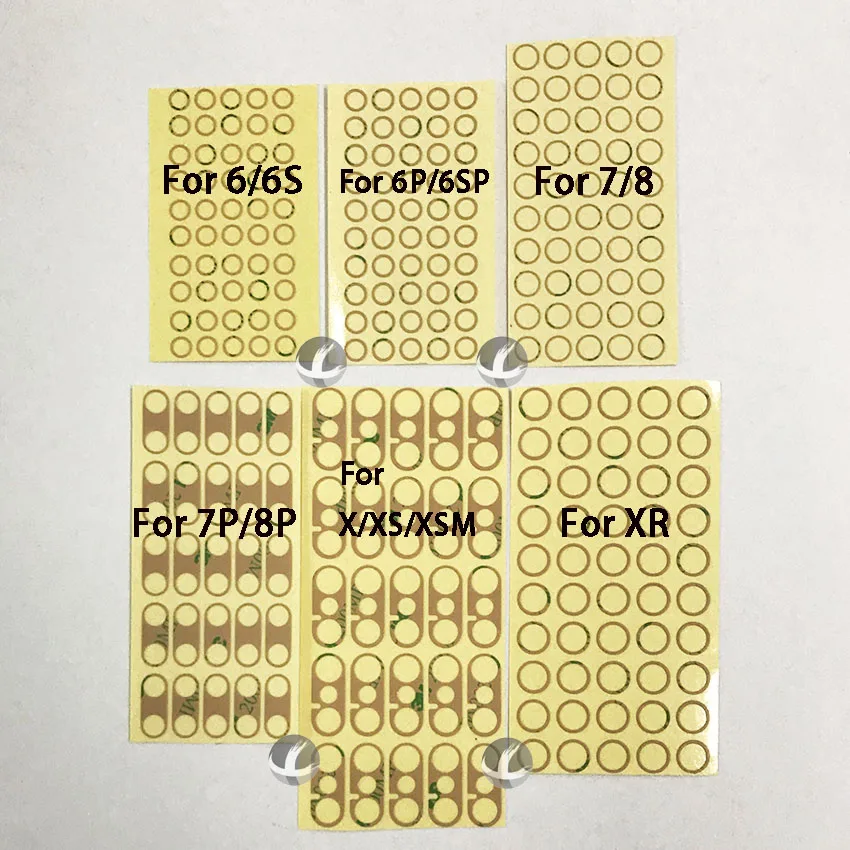 10/лот клейкая задняя линза для камеры iPhone 6 6S 6P 6SP 7 8 7P 8P Plus X XS Max XSM XR 11 Pro Max 11Pro Двусторонняя наклейка