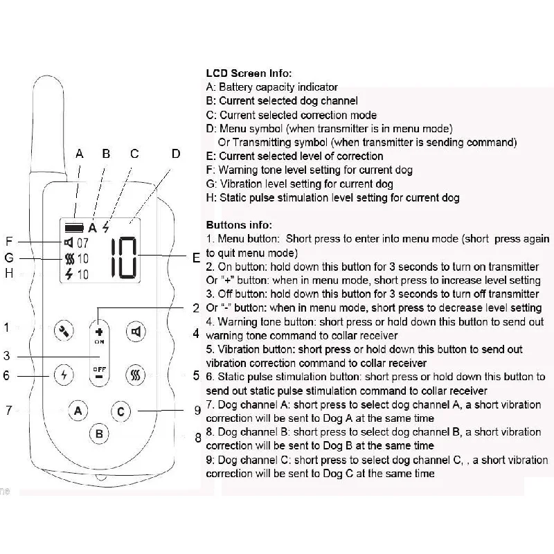 Ошейник для дрессировки собак с дистанционным управлением 600 м