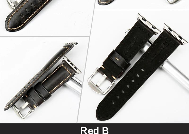 Ремешок для часов MAIKES из натуральной кожи для apple Watch iWatch 38 мм 42 мм 44 мм 40 мм ремешок для часов apple watch Series 4 3 2 1