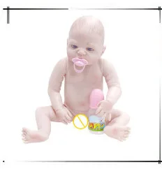 22'' Handmade Newborn Girl Doll Realistic Baby Doll Vinyl Princess Doll with Pink Clothes Kids Toy Birthday Gift for Girls
