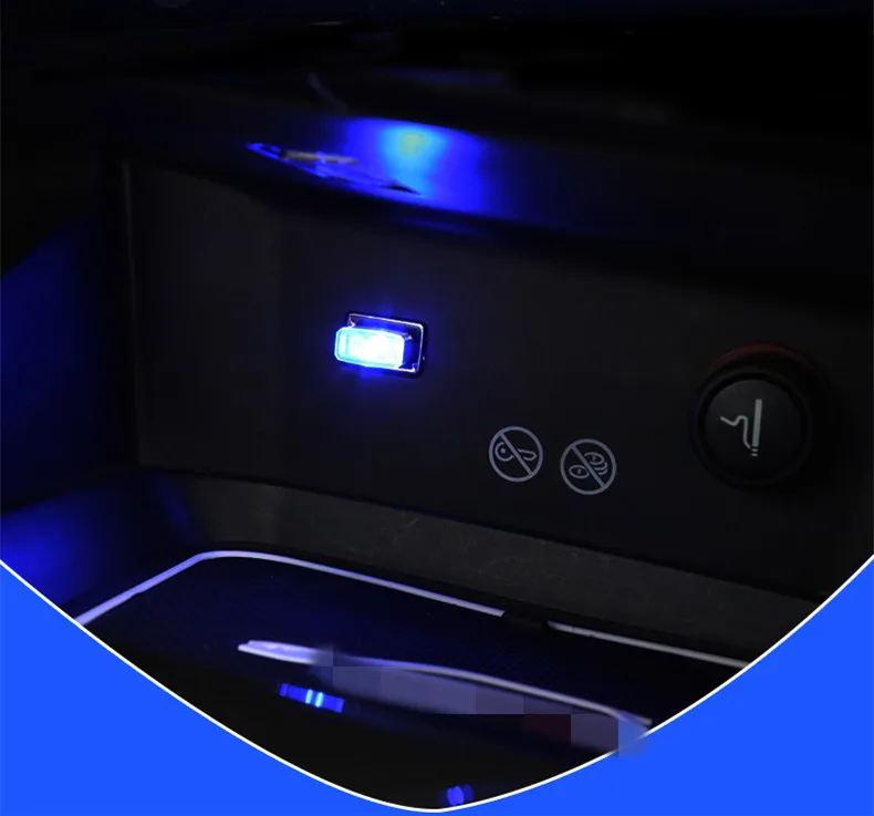 USB LED мини беспроводной Автомобильный интерьер окружающее освещение атмосфера