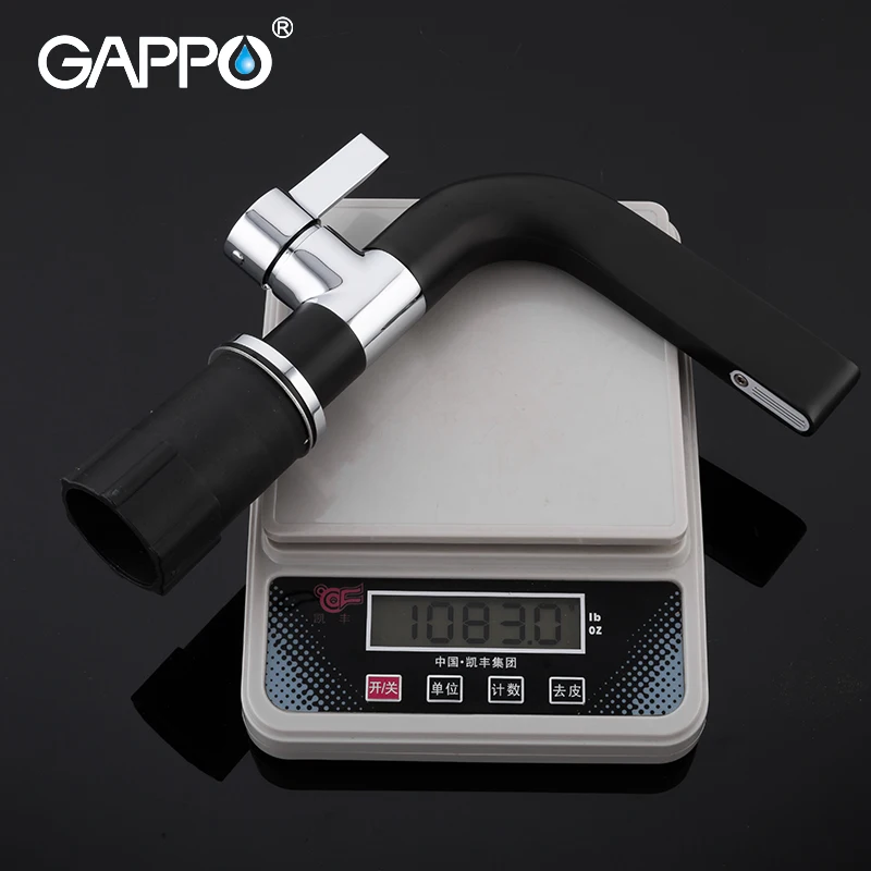 Смеситель для раковины GAPPO черный кран ванной комнаты крепление на