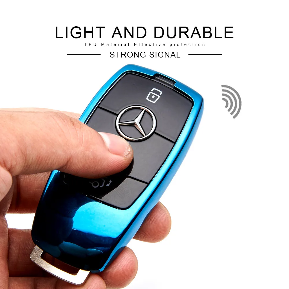 KUKAKEY 6 цветов ТПУ чехол для автомобильного ключа Mercedes Benz 2017 E Class E43 W213 E300 E400 ключей