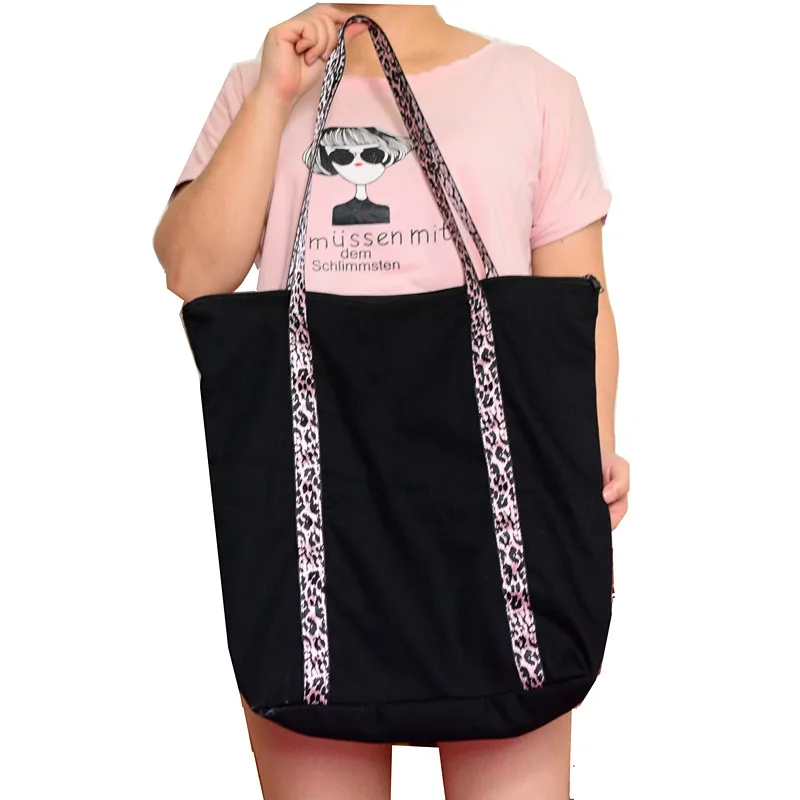 Модная черная Холщовая Сумка на плечо большая сумка дизайнерская Большая