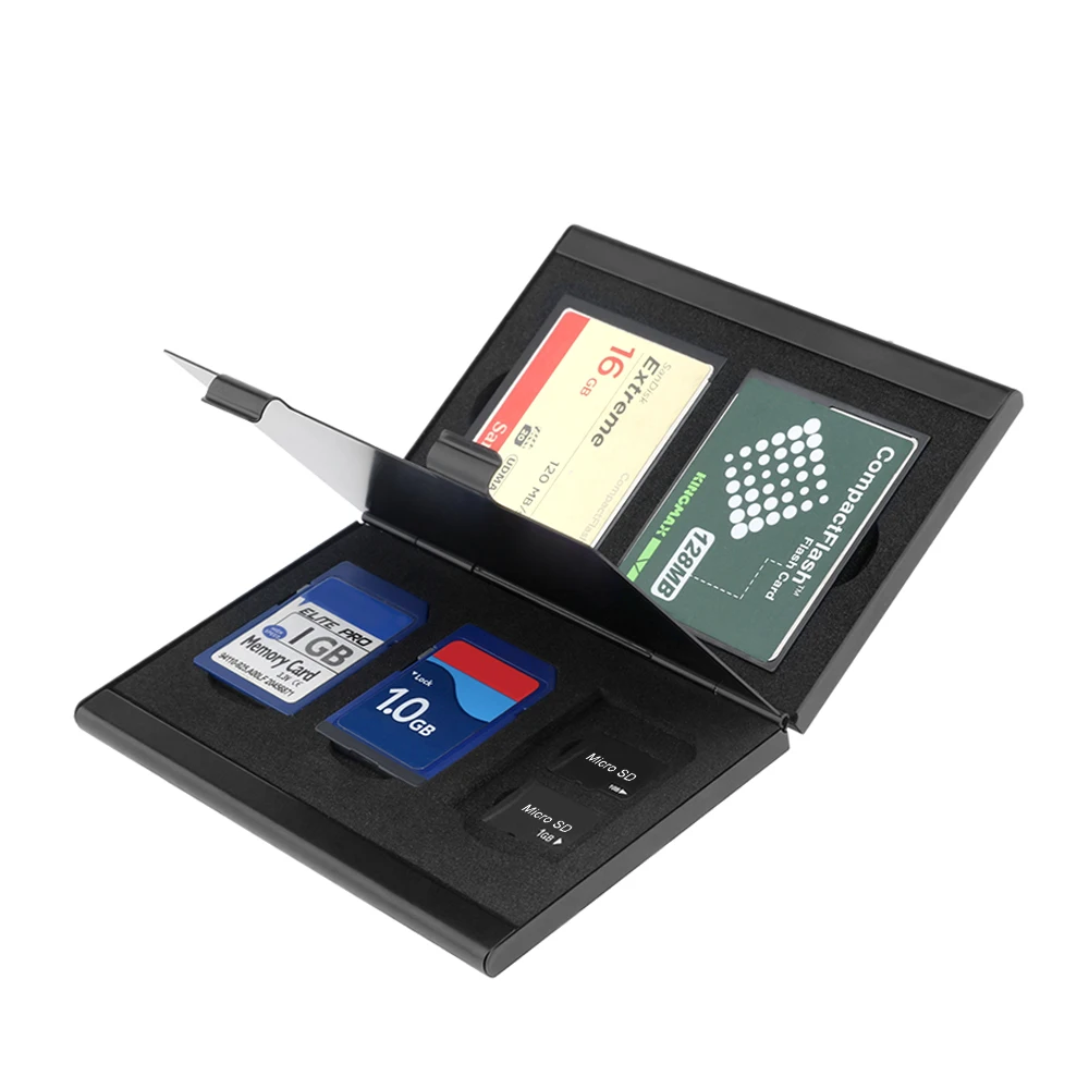 Rocketek алюминиевый чехол для хранения карт памяти sd microsd/micro sd держатель сумка коробка памяти помещается с 3 sd, 6 micro sd и 3 CF карт