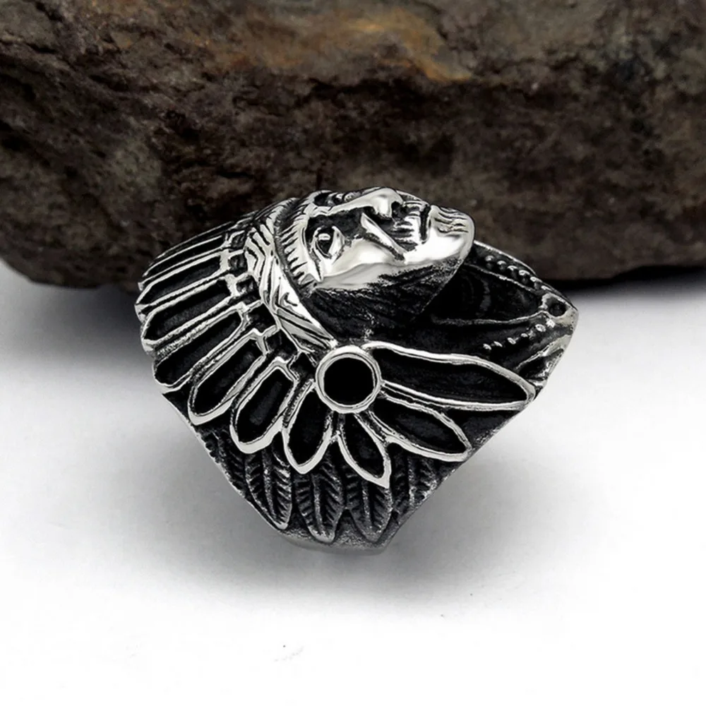 Индийское кольцо металлическое из титановой стали мужское ювелирное изделие в