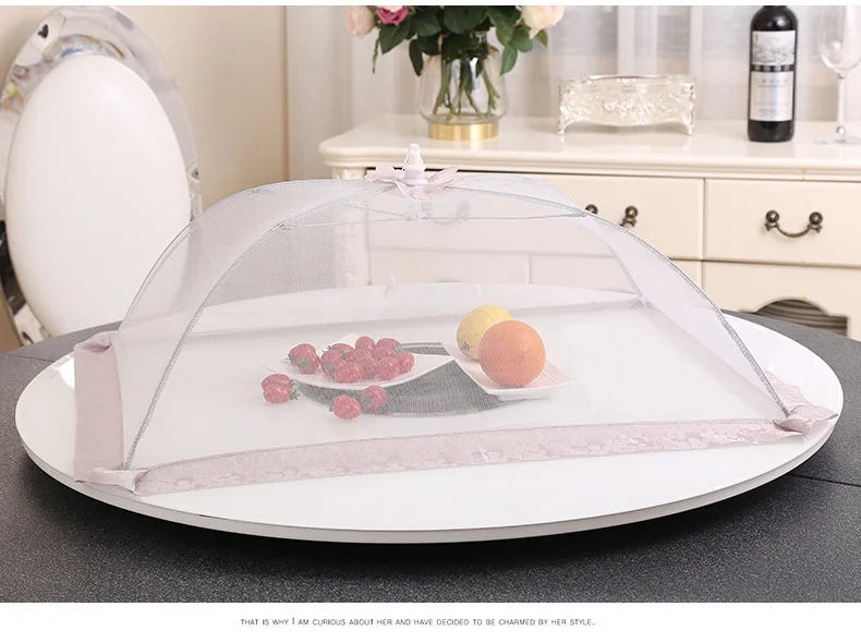 Складная крышка Кружевная Сетка шифрование сетка москитная Настольная Крышка