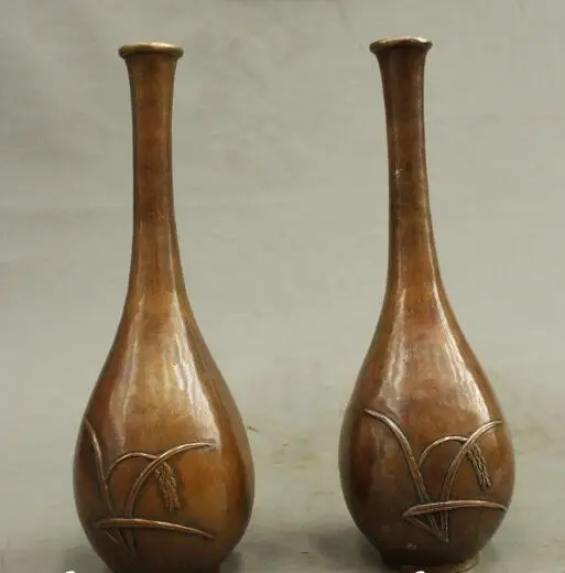 S1489 10 &quotНародная китайская медная техника каффир Лилия Орхидея статуя бронзовые