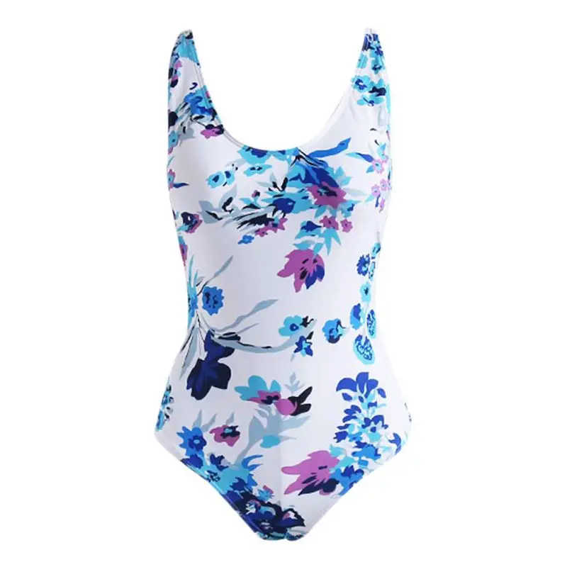 Цельный купальник сексуальное бикини для женщин с лямкой на шее принтом в