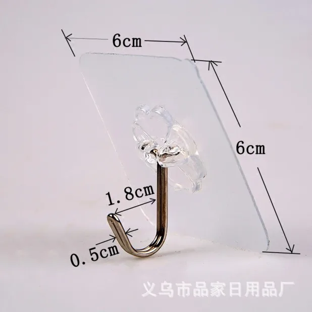 Настенный крюк крепкий настенный дверной крючок Lucky clover прозрачный для кухни