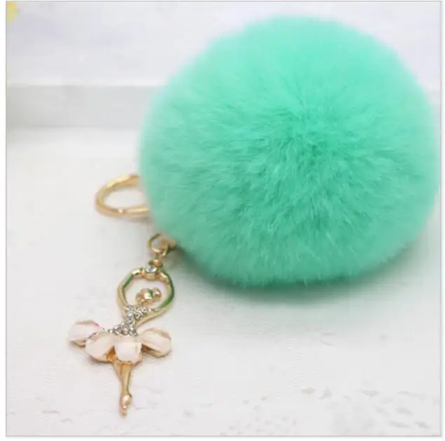 Волосы мяч Малый повесить кусок прекрасный брелок имитация кроличьей шерсти