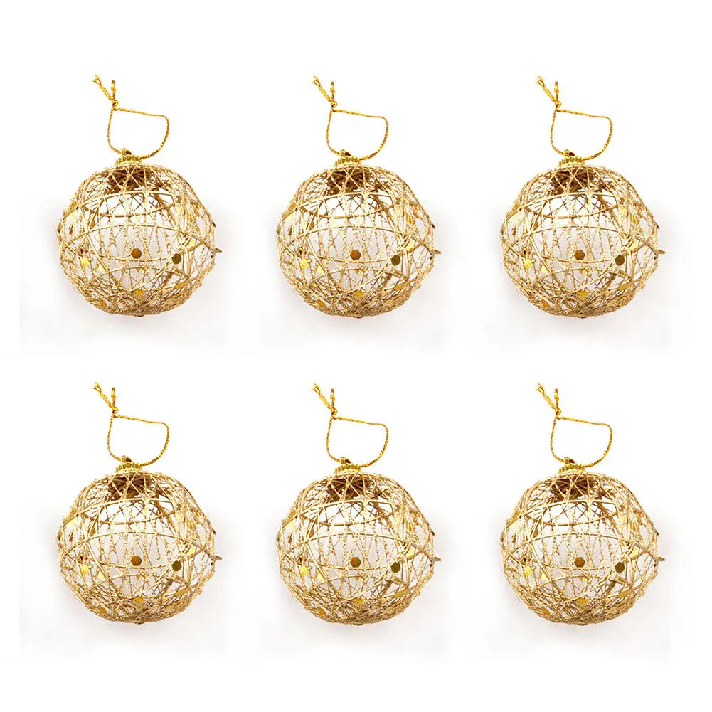 Игрушки для рождественской елки простой блеск D I Y украшение Рождественский орнамент весы мяч