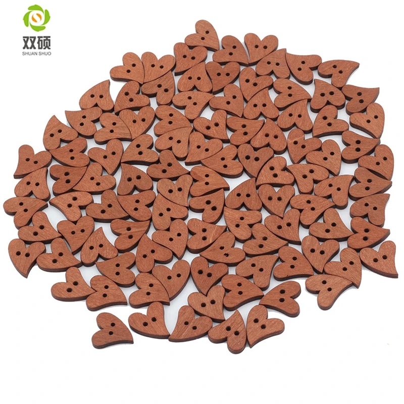 Деревянные пуговицы ShuanShuo для шляп обуви одежды аксессуаров поделок 50 шт./пакет |