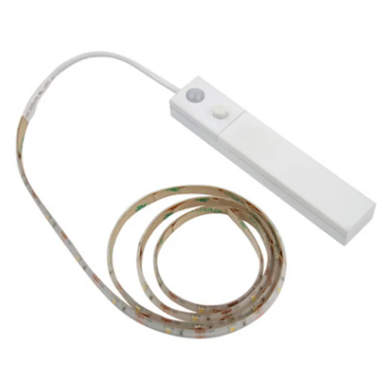 1 м 2 3 беспроводной датчик движения светодиодная лента батарея мощность Ночной