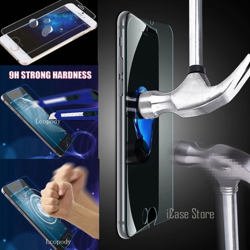 Premium Tempered Glass 9 H для Apple IPhone 4 4S 5 5S 5C SE 6 S 7 плюс 6splus Plus Screen Protector защитный чехол