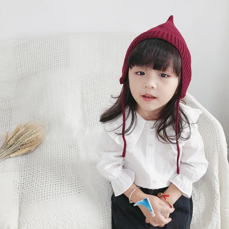 Осенние милые блузки с длинными рукавами и большим отложным воротником для