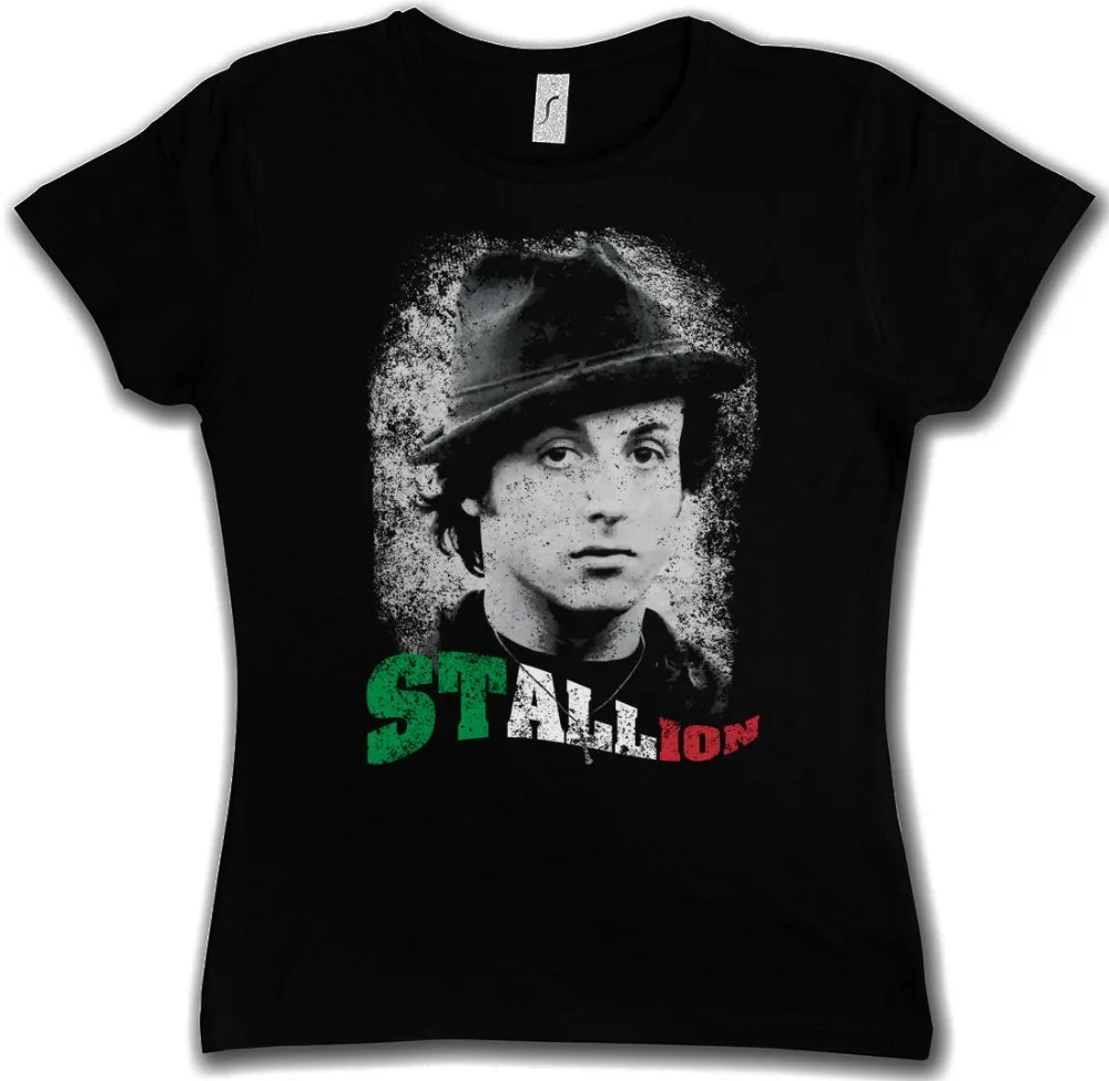 Жеребец дамен Девичья футболка Rocky Boxer итальянская Бальбоа|Футболки| |