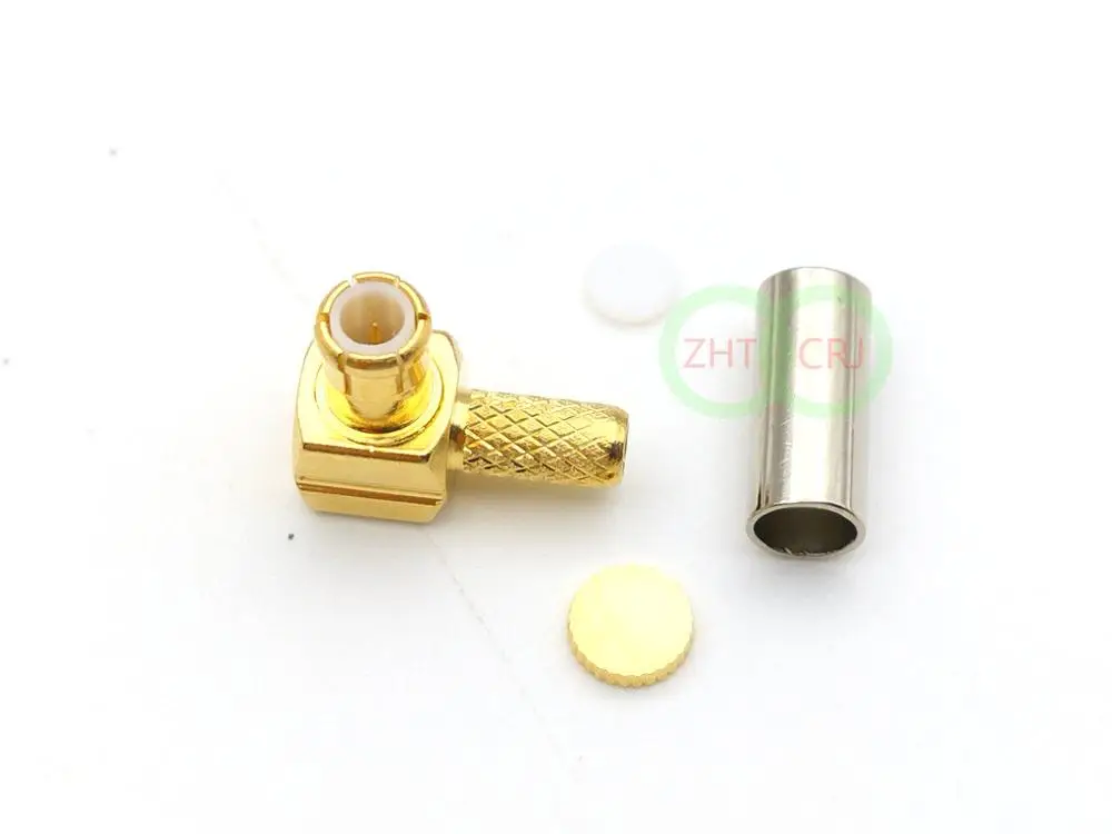 100 шт./300 шт./1000 шт. прямоугольный медный адаптер mcx для кабеля RG188 RG174 RG316|angle connector|angle