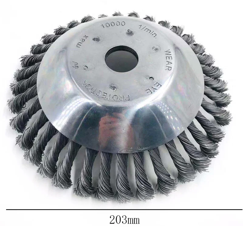 Озеленение сорняков твист узел стальной проволоки колеса кисти диск