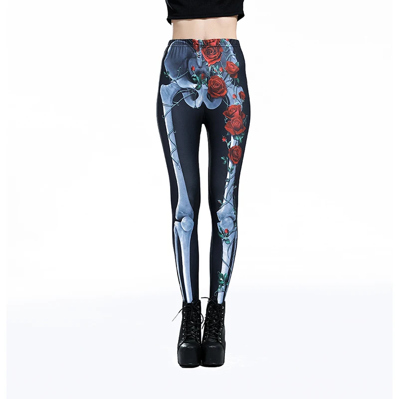 MOBTRS Leggings Hot Sell Women's Flower Digital Print Pants Woman Trousers Stretch Female Plus Size | Женская одежда