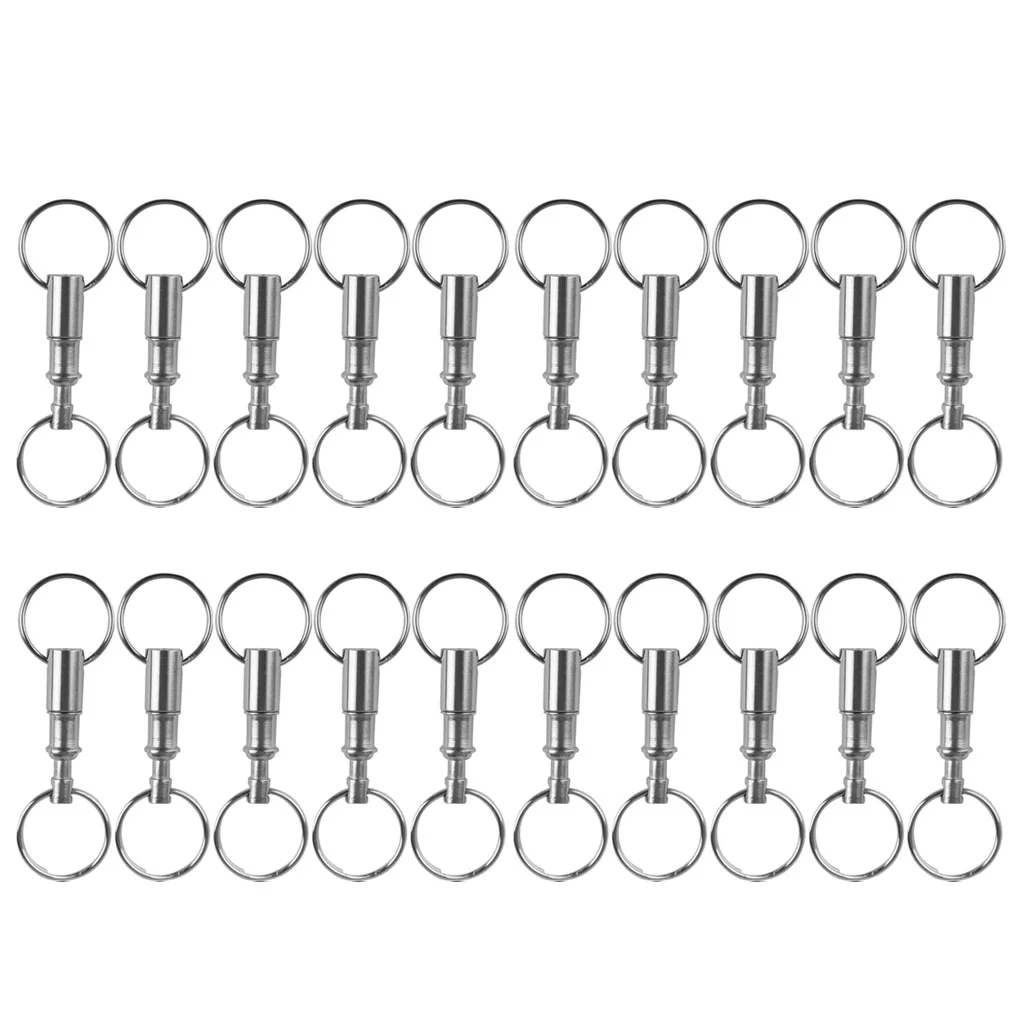 Съемные быстросъемные удобные брелоки 20 шт. двойные сплит-кольца держатель для