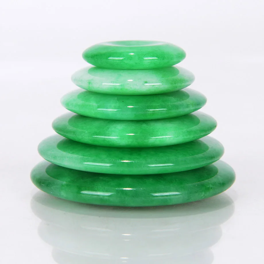 Натуральный камень круглый натуральный зеленый Jad кулон ожерелье розовый кварц