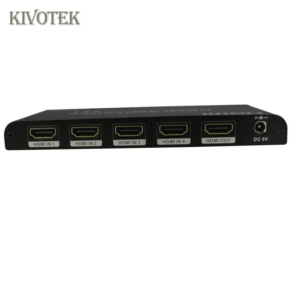 Переключатель разветвитель KIVOTEK 3 шт./лот 4K 5 входов 1 выход 5x1 ИК управление HDMI2.0