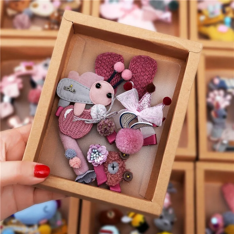 Заколки для волос с бантом и лентой девочек детские аксессуары в подарочной