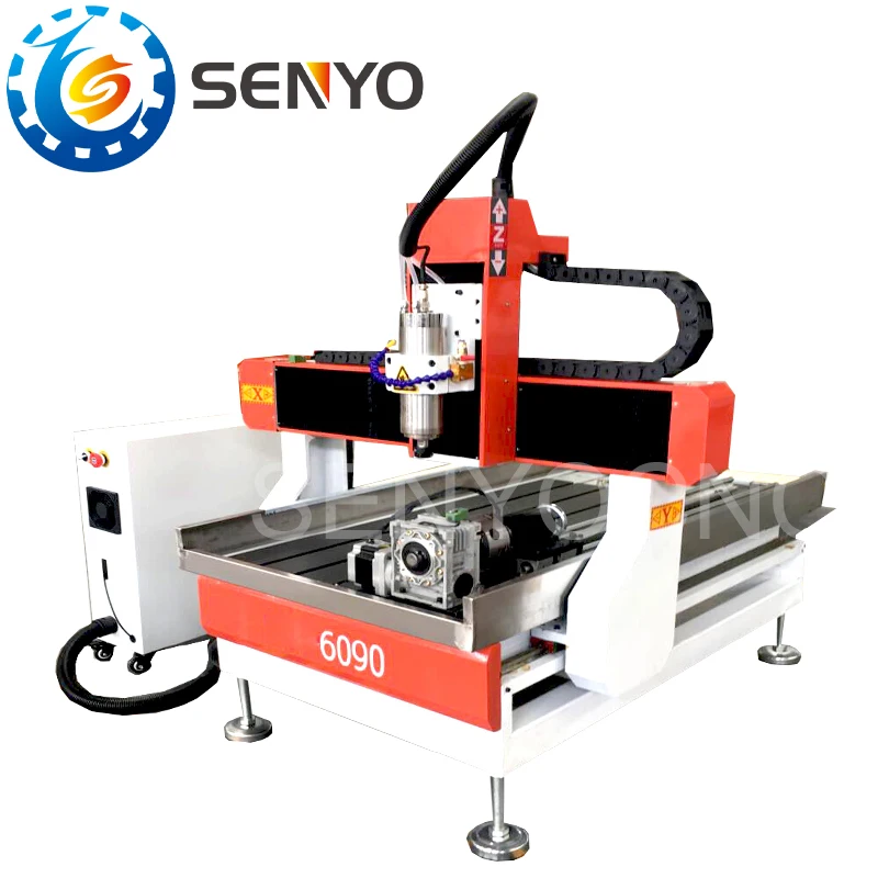 JINAN SENYO Cnc маршрутизатор 6090 с поворотным/алюминиевым столом cnc/маршрутизатор cnc