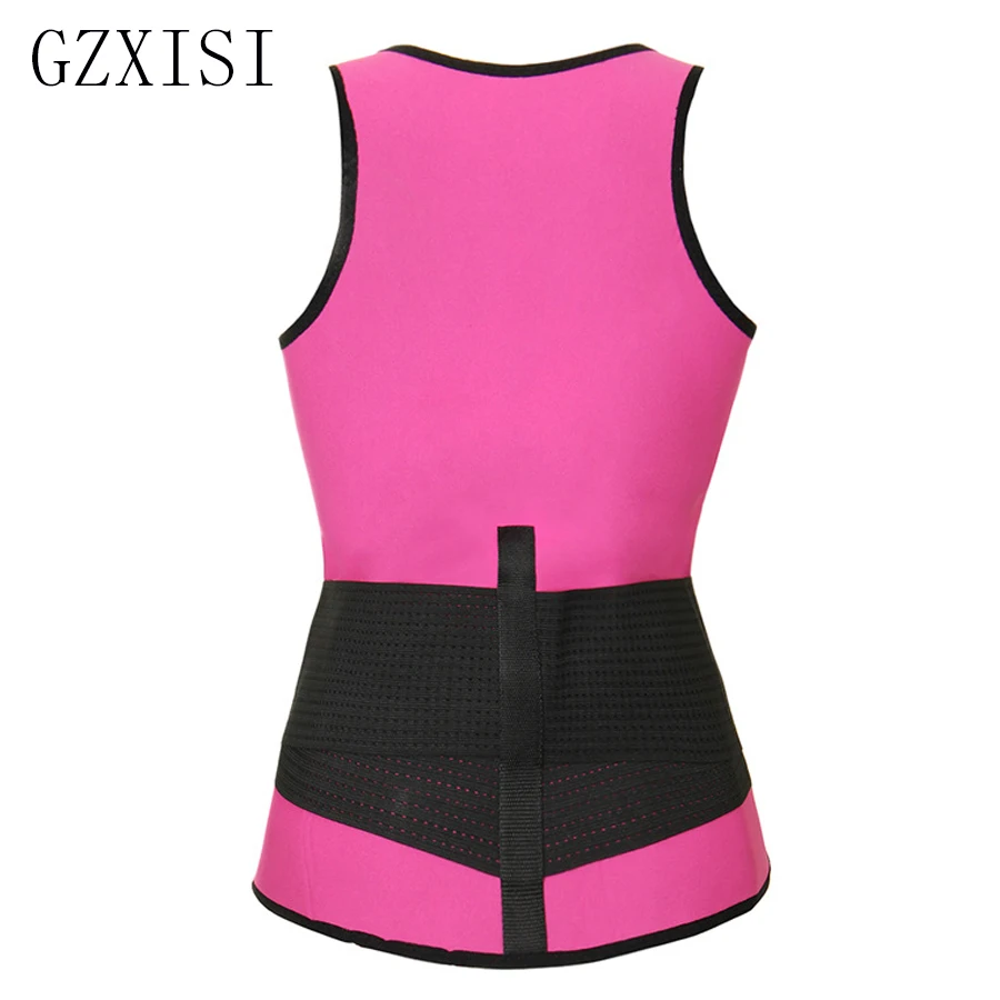 Neoprene Sauna Vest Body Shaper Slimming Waist Trainer Hot Waist Trainer Corset Double Adjustable Workout Sweat Vest