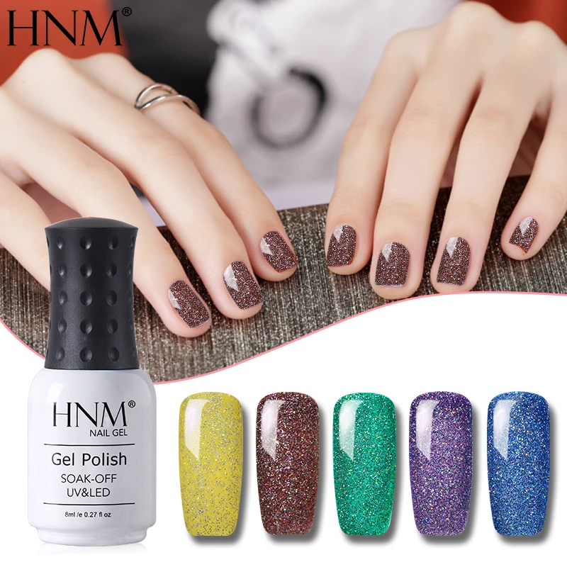 Гель лак HNM для ногтей неоновый Блестящий блестящий гель УФ светодиодная лампа