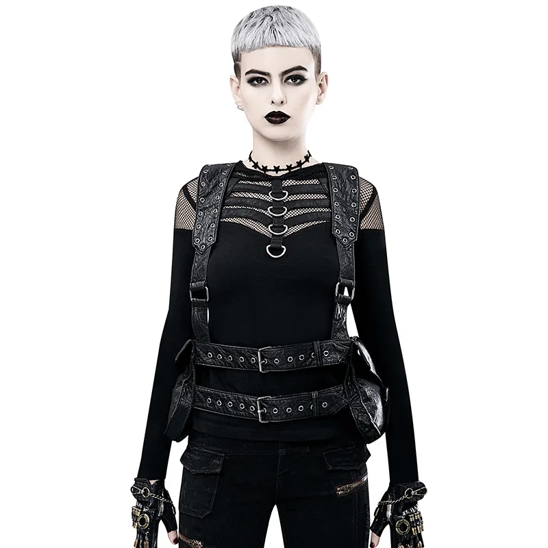 Панк Готический стимпанк женская сумка на плечо Мужская Бронежилет аксессуары