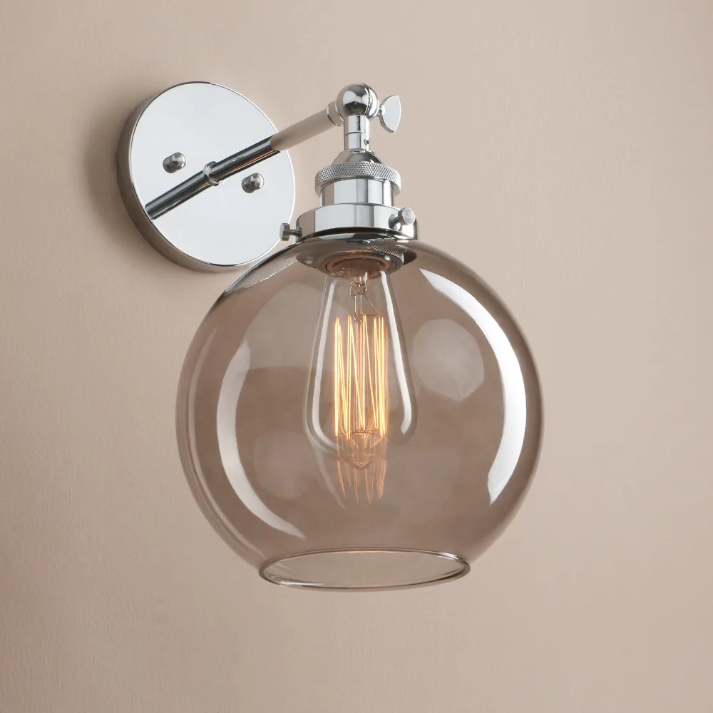 Permo винтажный старинный янтарного цвета стеклянный настенный светильник