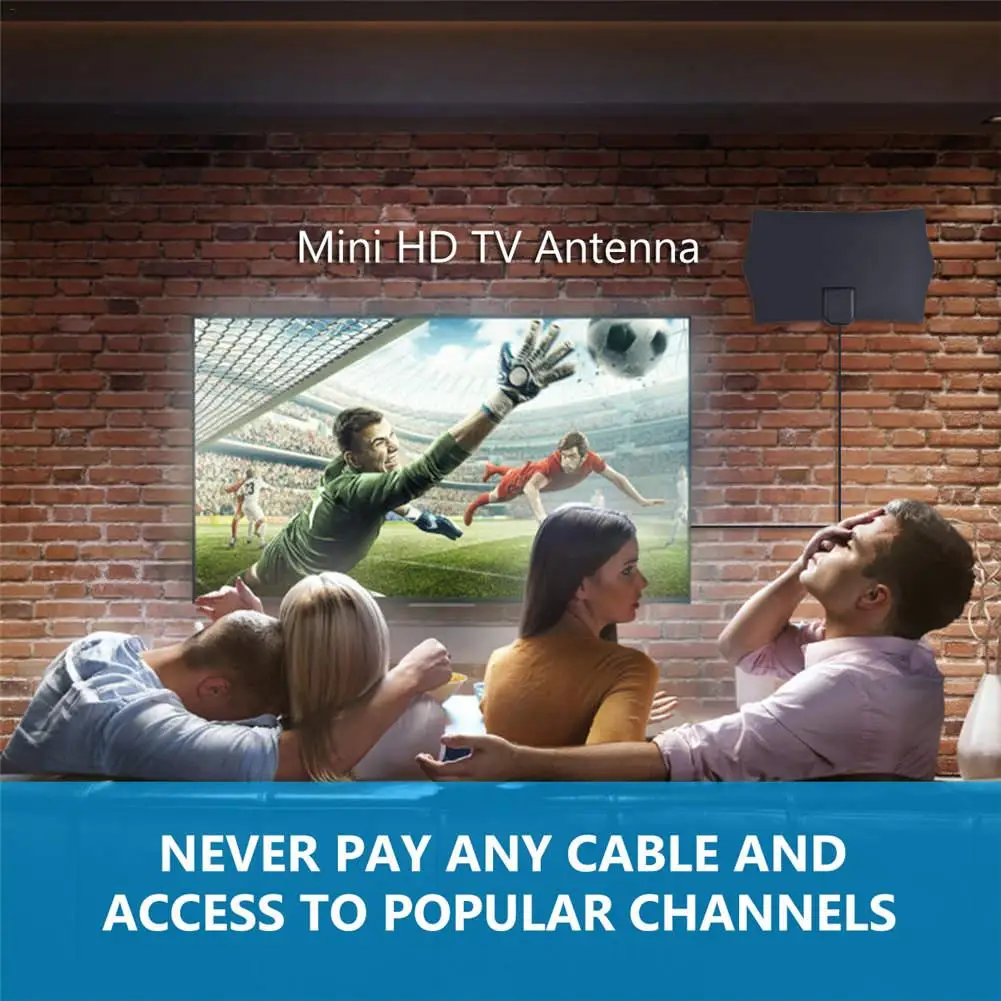 

960 Miles Range 4K Digital HDTV Aerial Indoor Amplified Antenna HD 1080P DVB-T2 Freeview TV for Life Local Channels Broadcast