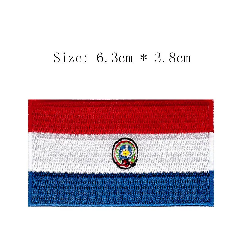 Парагвай вышивка флаг патч Асунсьон город остров мира страна Эмблема для