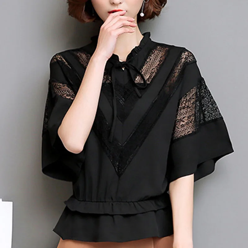 Женские блузки и топы белая 2019 блузка Рубашки Плюс Размер шифоновая Топы бант