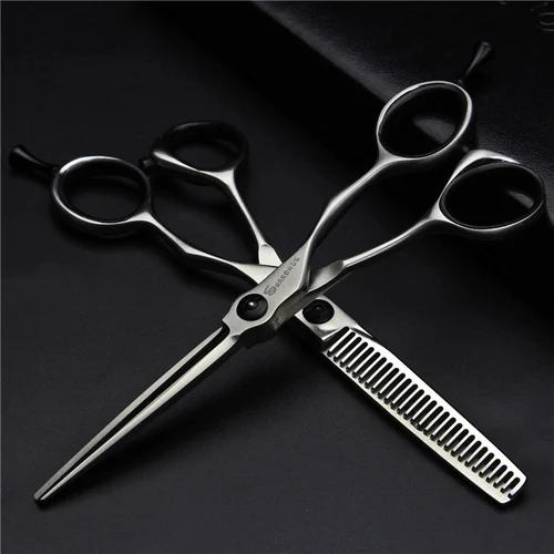 Right 5.5 inch 2PC Подвеска ножницы для волос профессиональные 6,0 5,5 7 дюймов 440c Япония сталь правая левая рука истончение Tesoura ножницы для волос - Цвет: Right 5.5 inch 2PC