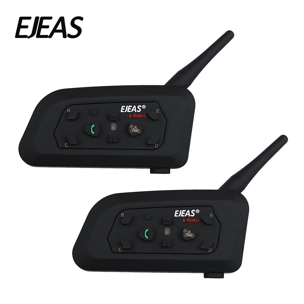 2 шт. Bluetooth Интерком мотоциклетный шлем v6 pro Интимные аксессуары Динамик 1200 м 6 Riders
