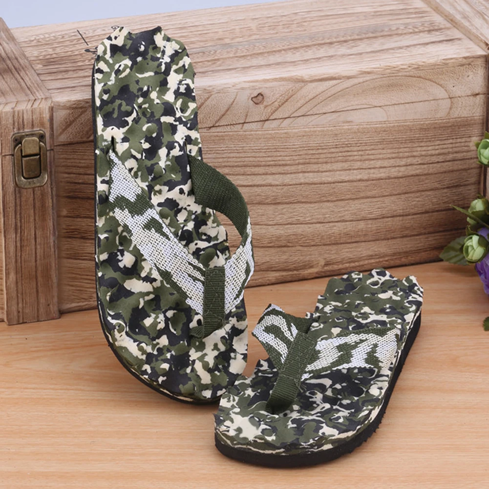 Мужская Летняя Пляжная одежда Вьетнамки сандалии тапочки уличные камуфляжные