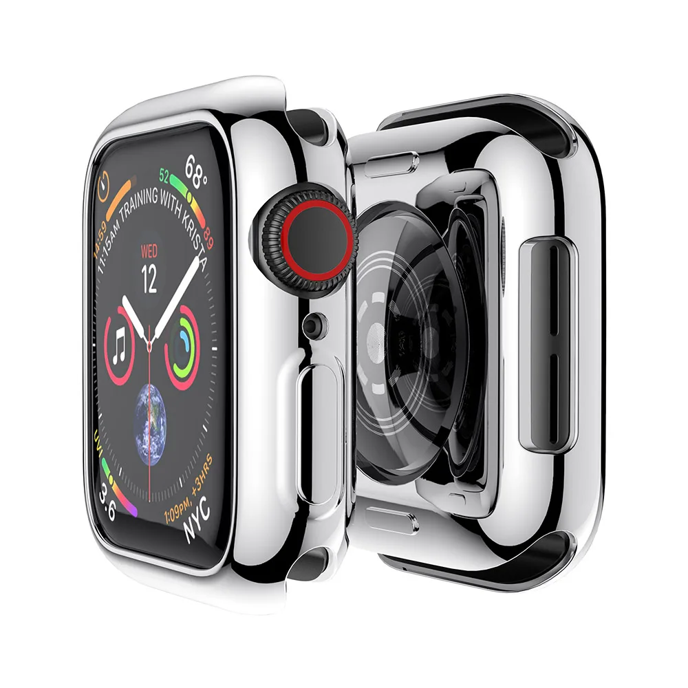 Мягкий силиконовый чехол для Apple watch 4 шириной 40/44 мм|Ремешки часов| |