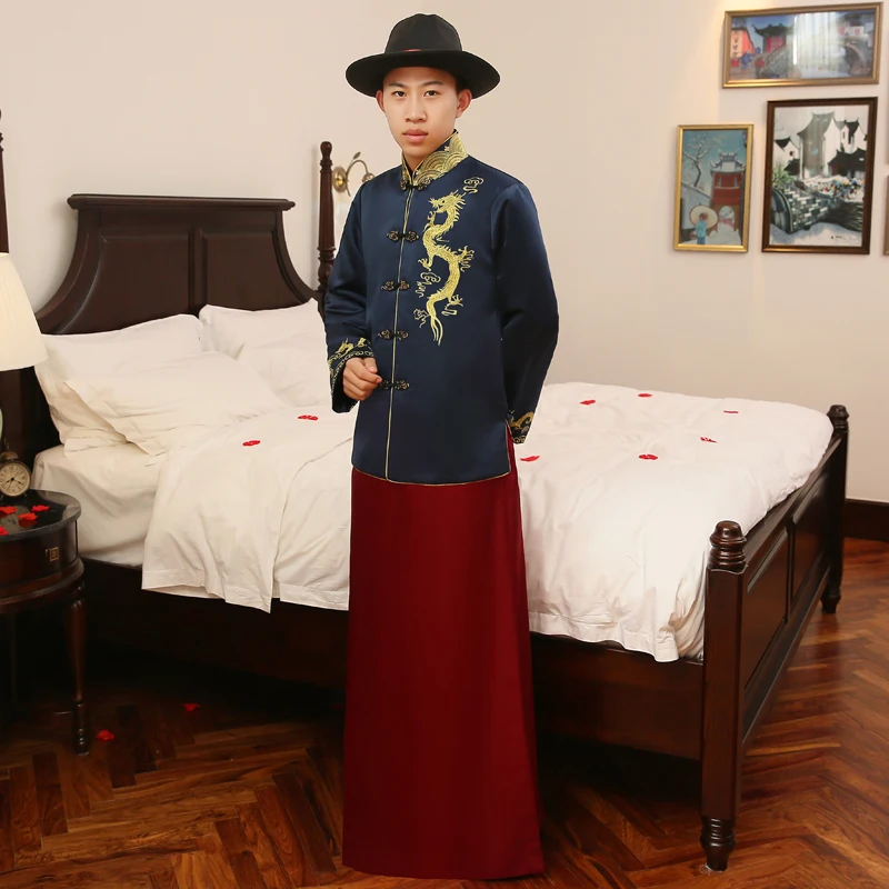 2018 Весна и лето Специальное модное шоу Китайский Мужской традиционный костюм