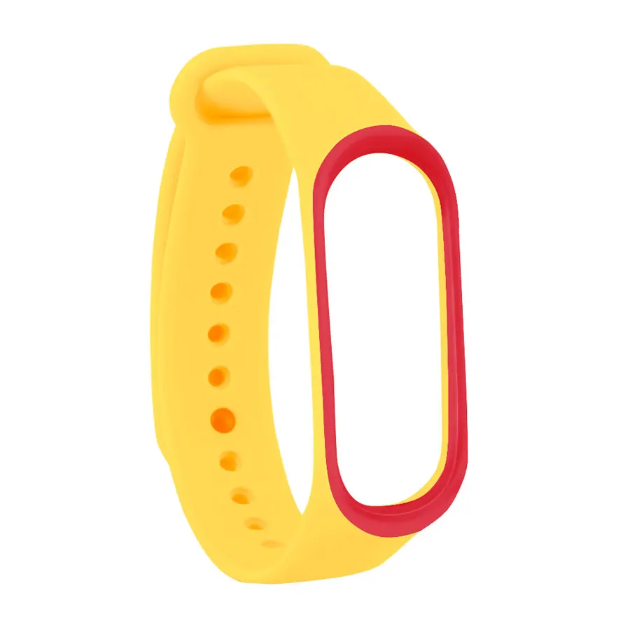 Сменный силиконовый ремешок для Xiaomi Mi Band 4 3 двухцветный браслет наручных часов