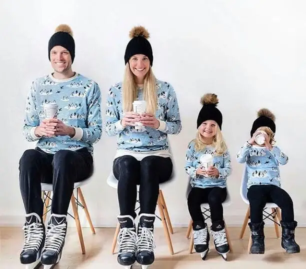 2018 новая зимняя теплая шапка для мамы и детей Модная хлопковая шапочка девочки |