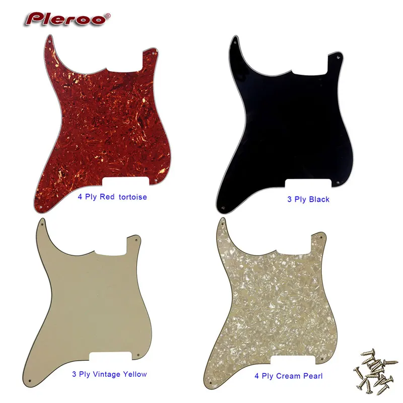Pleroo качественные гитарные детали для левой руки 4 гитара отверстия Stratocaster Pickguard