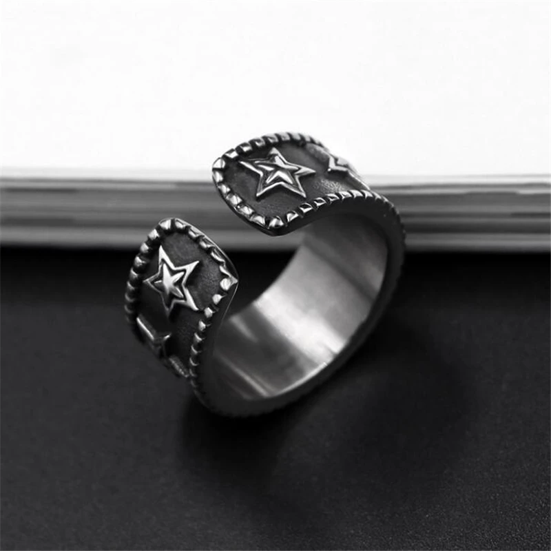 Открыть Мода пентаграмма завязывая кольцо антикварные прелести Винтаж палец