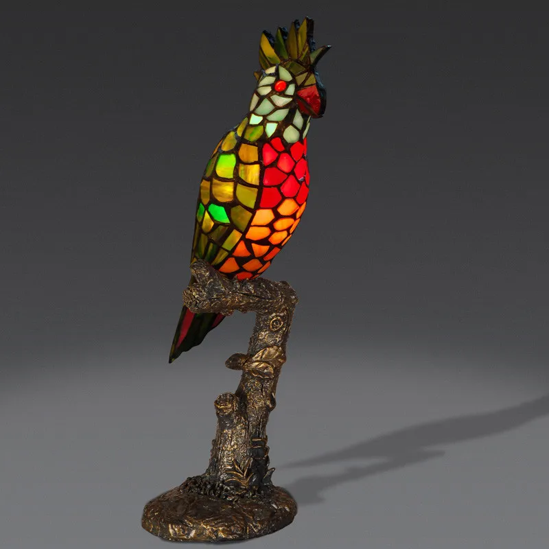 Ретро лампа в виде птицы попугая светодиодная светодиодный чной светильник